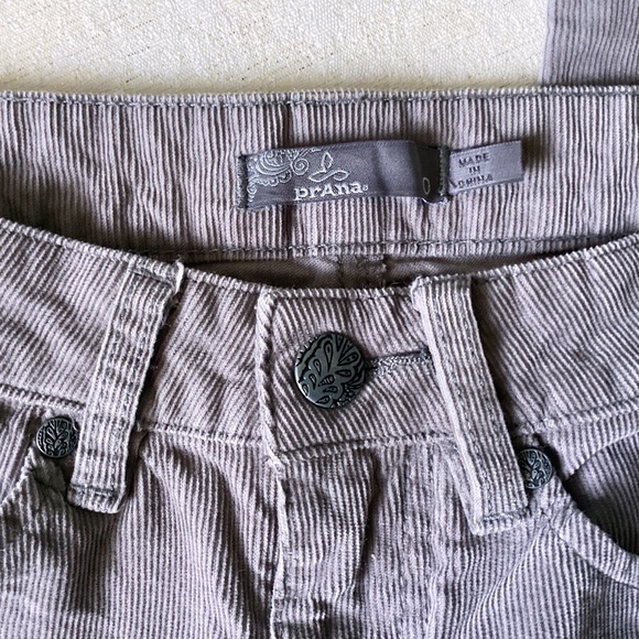prAna Trinity Corduroy Pants Woman’s Size 0 Light Grey Casual Everyday Wear - Picture 12 of 16